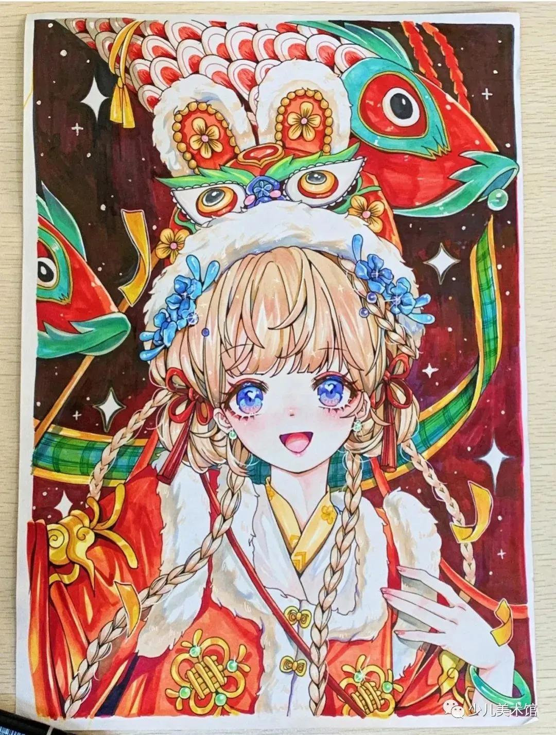 动漫人物绘画，背景、影响与独特地位的深度探索及画作欣赏