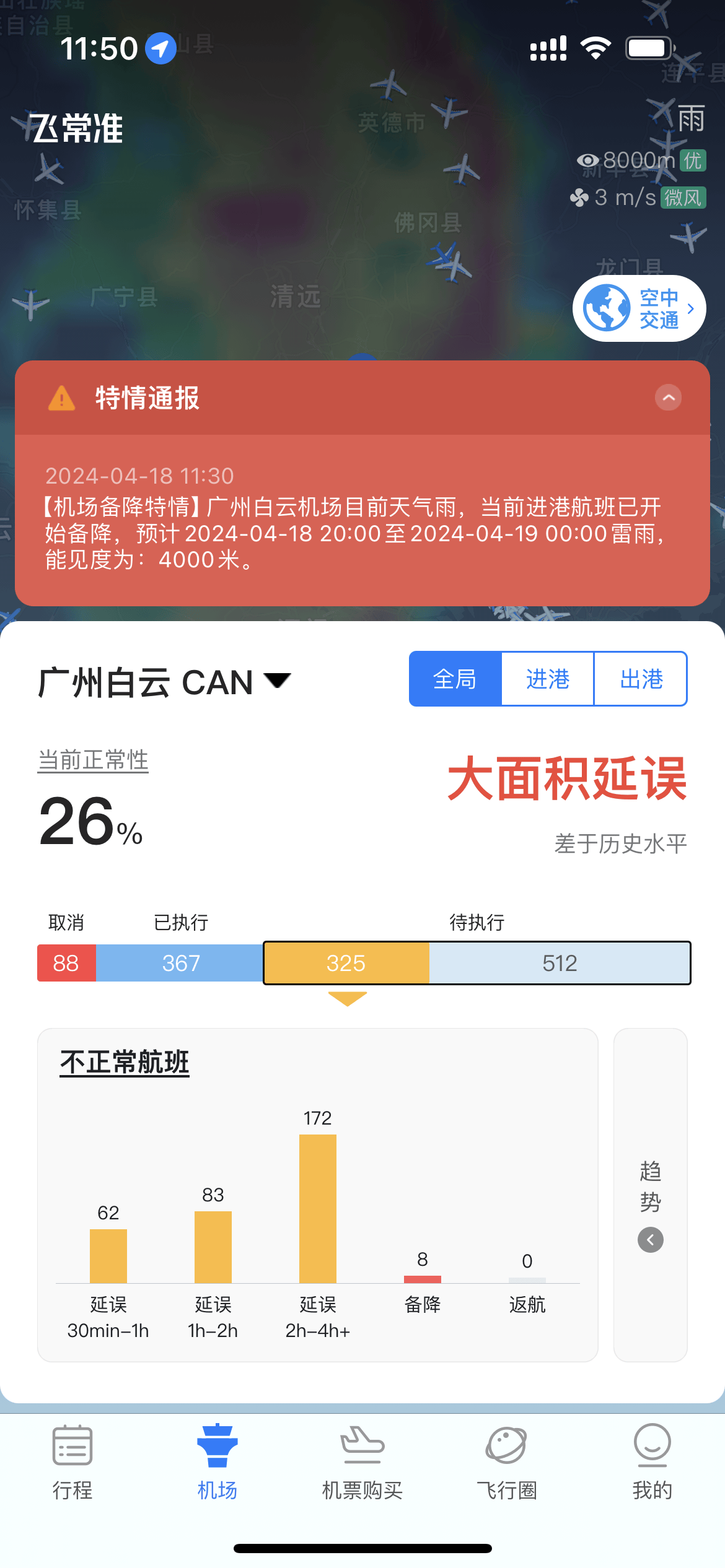 白云机场航班最新动态，探索蓝天之旅的实时更新